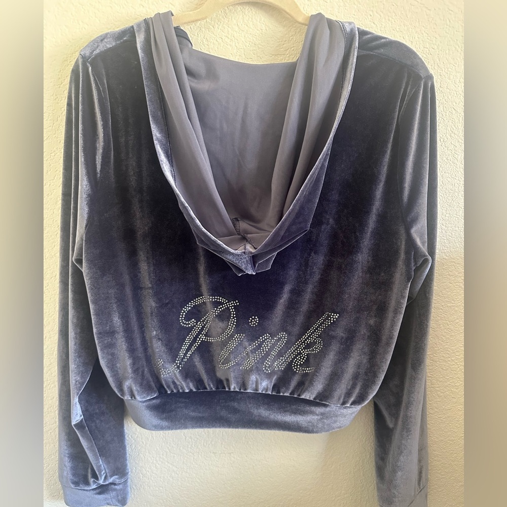 PINK Victoria's Secret Velvet Jogger Set - Dark Blue